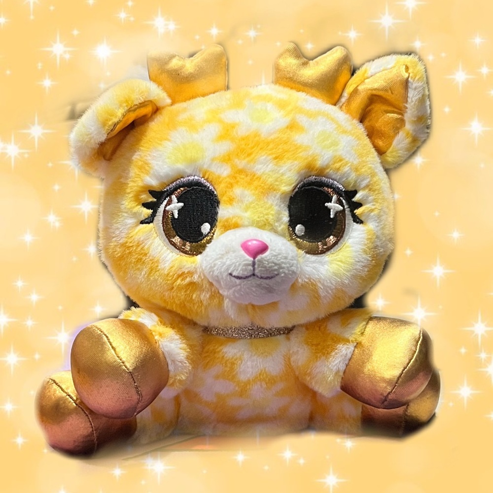 P. Lushes Pets Daisy Doemei Yellow and Gold Plush Deer Toy